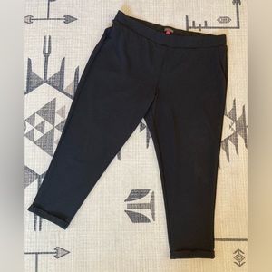 Vince Camuto Black Cuff Crop Trousers, 2x